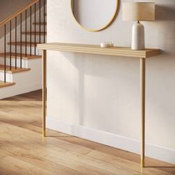 Rayne Small Narrow Solid Weathered Oak 115cm Console Table
