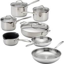 Stellar 7000 7pc Saucepan With Twin Stainless Steel Cookware Set