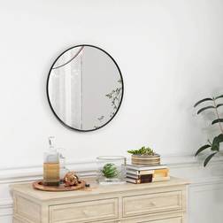Homcom Moderne Design Ø61 cm Sort Vægspejl
