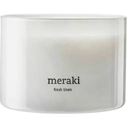Meraki Fresh Linen White Scented Candle