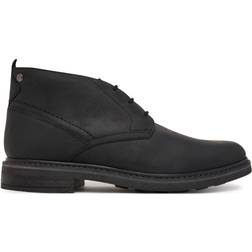 Clarks Newford Mid Leather Ankle Boots - Black