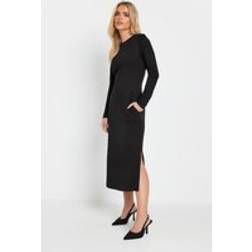 PixieGirl Petite Jersey Long Sleeve T-Shirt Dress - Black