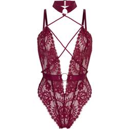 Hunkemöller Private Brandy Body Open Crotch - Red