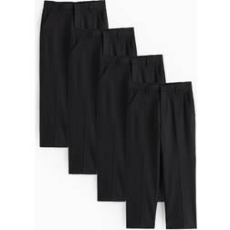 Tu Black Trousers with Reinforced Knees and Knees and Hem Generous Fit - Black