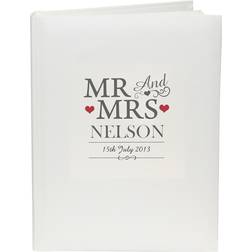 Personalised Memento Company Personalised Mr Mrs Traditional Photo Album White