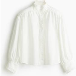 H&M Frill Trimmed Blouse - White