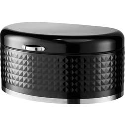 Geepas Black Bin 9L Carbon Steel Container Bread Box