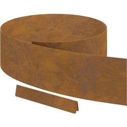 vidaXL Garden Lawn Edging Rusty 450 x 20 cm Weathering Steel