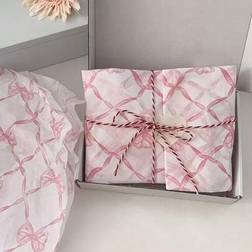 Shein Pink Net Bowknot Print Tissue Paper 14x20 Inch