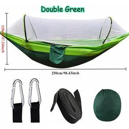 New'C Double Green Outdoor Camping Hammock 250x120 cm