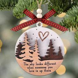 Shein Sky Looks Different Xmas 2 Layer Christmas Tree Ornament