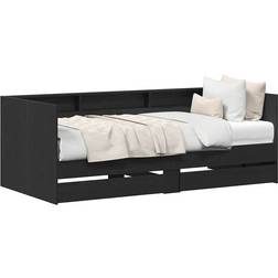 vidaXL Day Grey 90 x 200 cm Engineered Wood Frame Bed