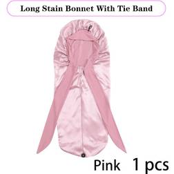 Soft Silky Long Satin Bonnet Hair Cap