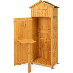 B2X Trädgårdsbod Utrustningsskåp 75 x 50 x 180.5 cm Natur