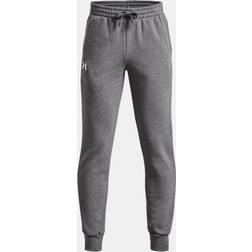 Under Armour Rival Fleece Joggers - Castlerock Light Heather/White
