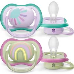 Philips Avent Ultra Air Soother 0-6m 2-pack Green/Purple