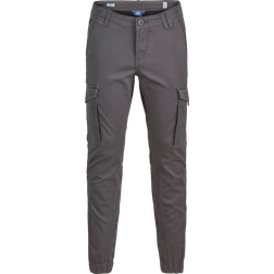 Jack & Jones Tapered Fit Cargo Trousers - Grey/Asphalt