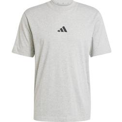 adidas Essentials Small Logo Single Jersey T-shirt - Grey Heather/Black