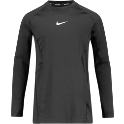 Nike Big Kid's Pro Dri-FIT Long Sleeve Top - Black/White (FJ6822-010)