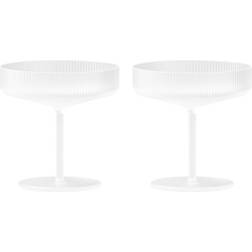 ferm LIVING Ripple Frosted Champagne Glass 15cl 2pcs