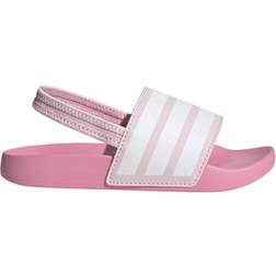 adidas Kid's Adilette Estrap Slides - Clear Pink/Cloud White/Bliss Pink