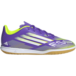 adidas Junior F50 Club IN - Purple Rush/Cloud White/Lucid Lemon