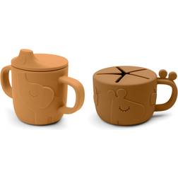 Done by Deer Peekaboo Spout Snack Cup Set Deer Friends