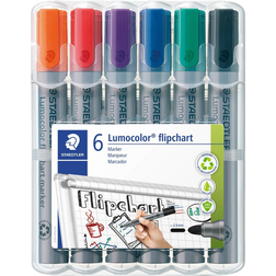 Staedtler Lumocolor Flipchart Marker 356 with Bullet Tip 6-pack
