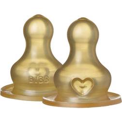 Bibs Baby Bottle Nipple Round Latex Slow Flow 2 st