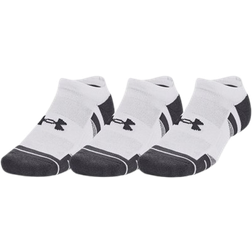 Under Armour Performance Tech No Show Socks 3-pack Unisex - White/Jet Grey