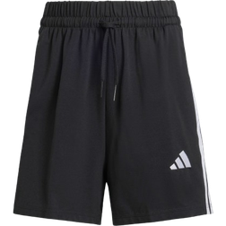 adidas Women Essentials 3-Stripes Cotton Shorts - Black/White