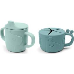 Done by Deer Peekaboo Spout Snack Cup Set Deer Friends