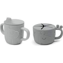 Done by Deer Peekaboo Spout Snack Cup Set Deer Friends