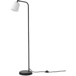 NEW WORKS. Material Floor Lamp H: 125 cm - White Opal/Black Gulvlampe
