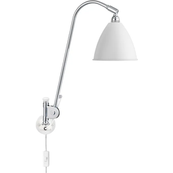 GUBI Bestlite BL6 Chrome/Matt White Wall light ∅ 16cm