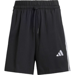 adidas Women Essentials 3 Stripes Cotton Shorts - Black/White