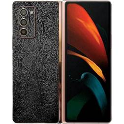 MightySkins SAGZFO2 Black Leather Skin for Galaxy Z Fold 2