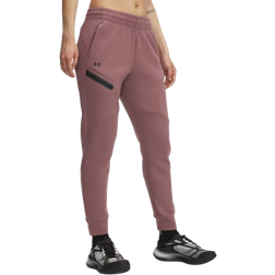 Under Armour Unstoppable Fleece Women's Joggers - Maroon Mist/Black