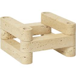 ferm LIVING Newel Modular Lysestagesæt Travertine Fyrfadsstage
