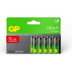 GP Batteries Battery Ultra Plus Alkaline AA/LR6 10-pack