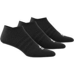 adidas Thin and Light No Show Socks 3-pack - Black/White