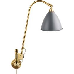 GUBI Bestlite BL6 Gray Semi Matt/Brass Wall light ∅ 16cm