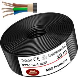 MAS Premium Jordkabel Strömkabel 5 10 15 20 25 30 35 40 50 m