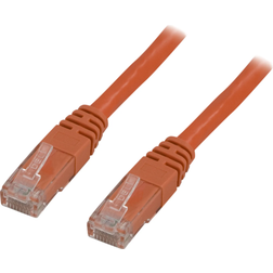 Deltaco Cat6 U/UTP RJ45 - RJ45 M-M Orange 3m
