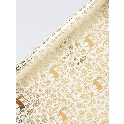 John Lewis Heritage Stag Wrapping Paper L4m Gold