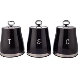 Geepas Canisters Set Of 3 1.4L Stainless Steel Food Container