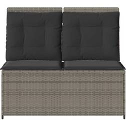 Brayden Studio With Cushion Brown Poly Rattan 95cm H x 110cm W x 67cm D Garden Bench