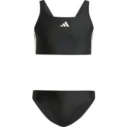 adidas 3-Stripes V-Back Kids Bikini - Black/White