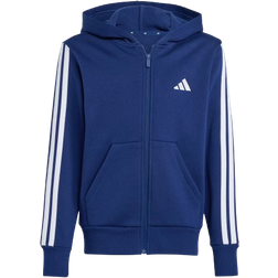 adidas Junior Essentials Full-Zip Hoodie - Dark Blue/White (JY4980)