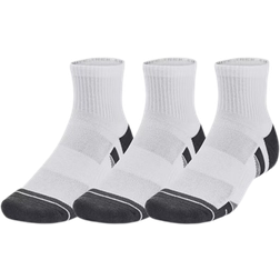 Under Armour Unisex Performance Tech Quarter Socks 3-pack - White/Jet Gray
